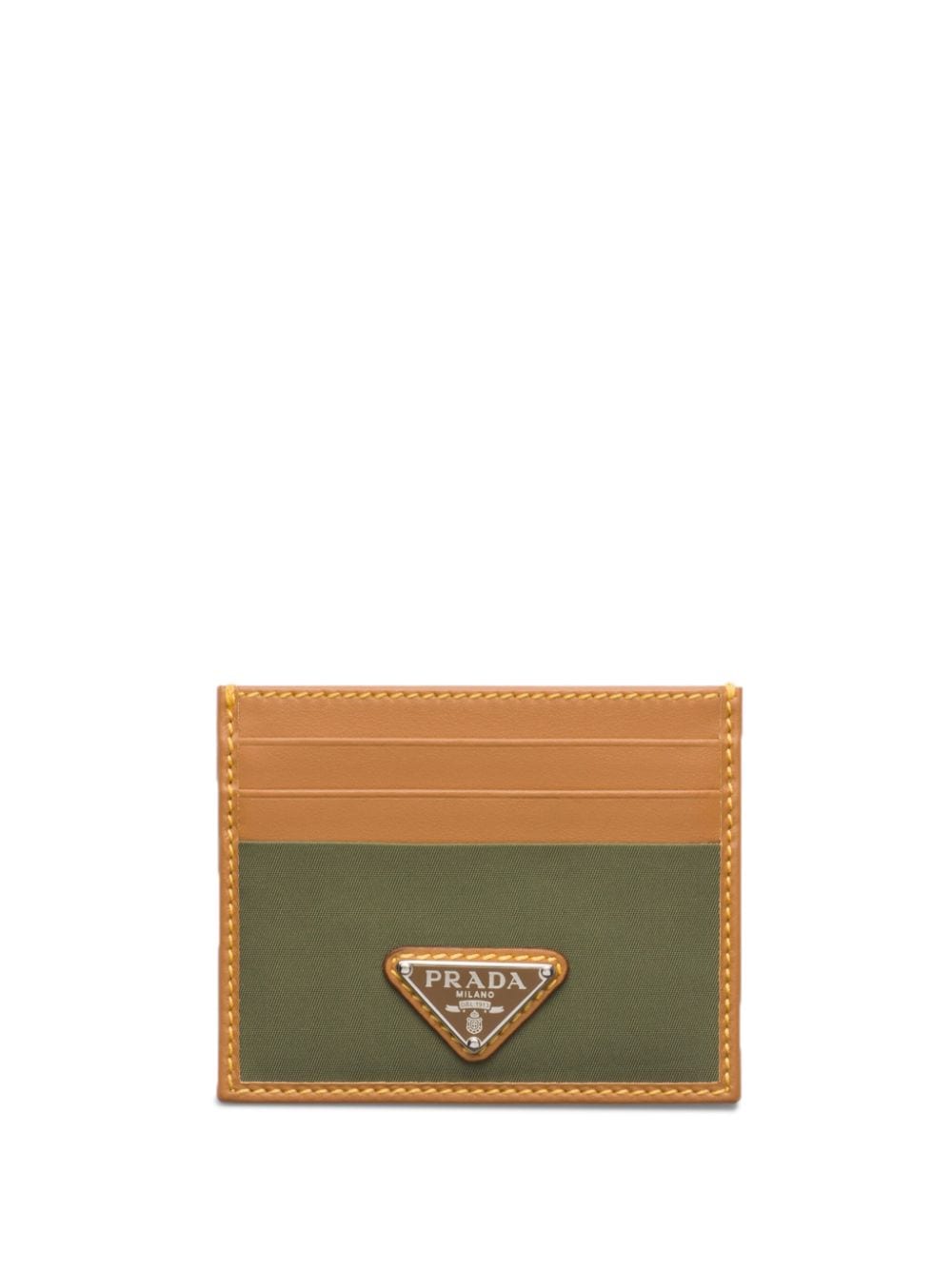 Prada Re-Nylon triangle-plaque cardholder - Green von Prada