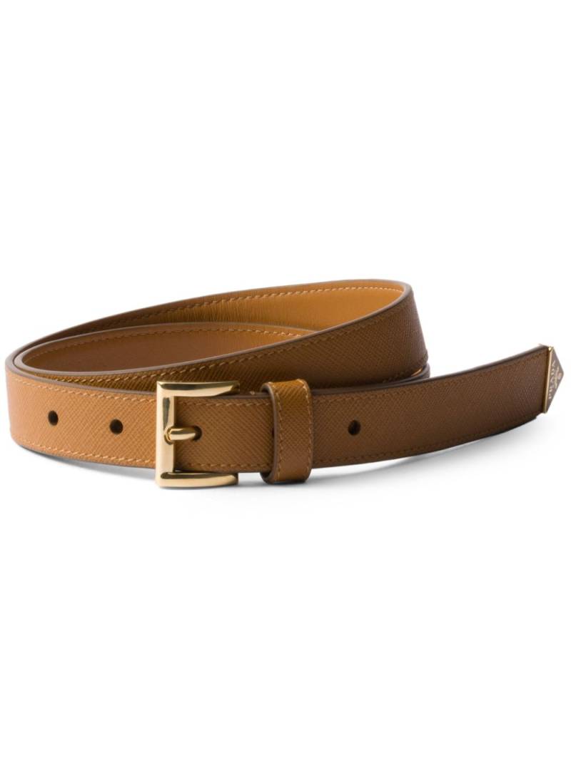 Prada Saffiano leather belt - Brown von Prada