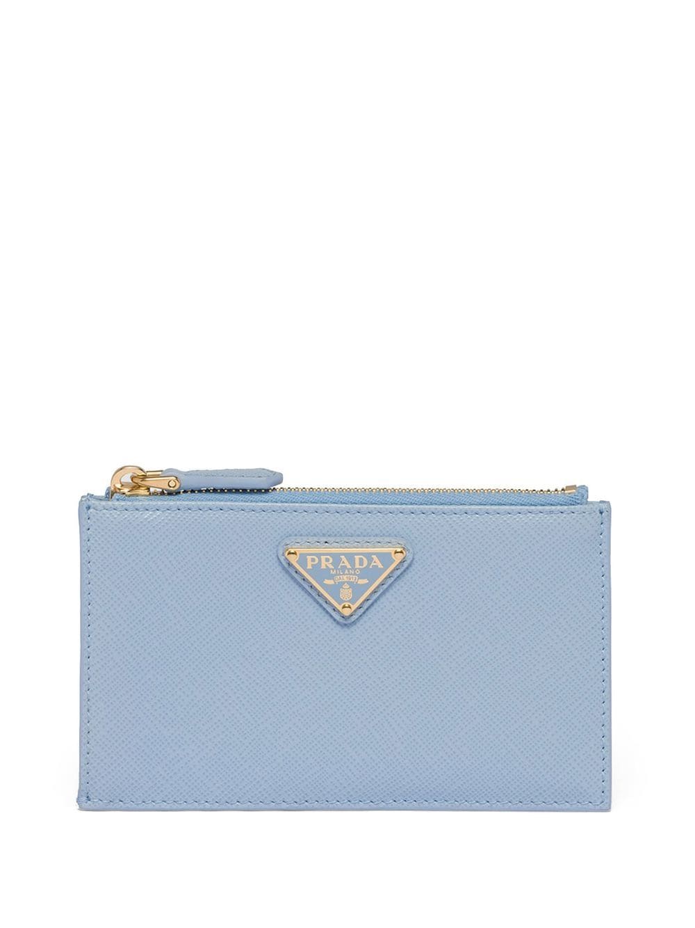 Prada Saffiano leather card-holder purse - Blue von Prada