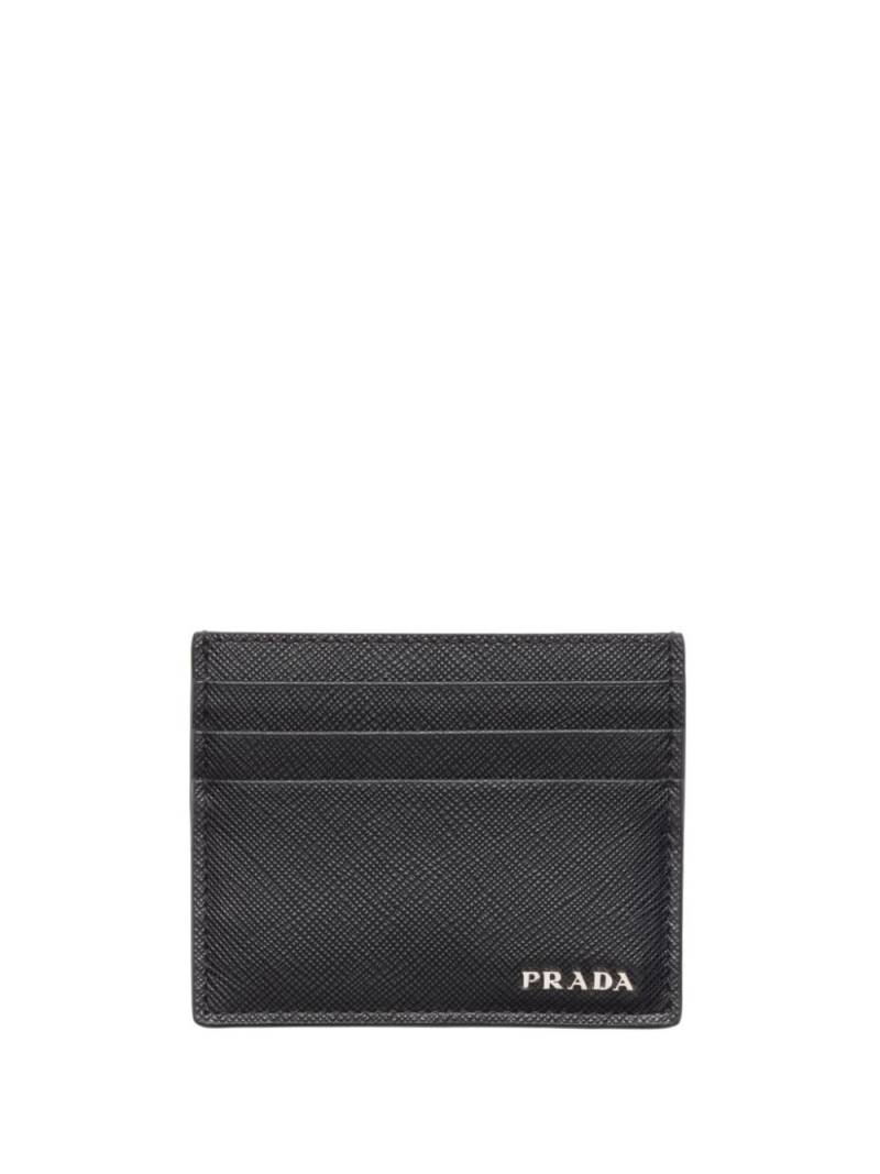 Prada Saffiano leather cardholder - Black von Prada