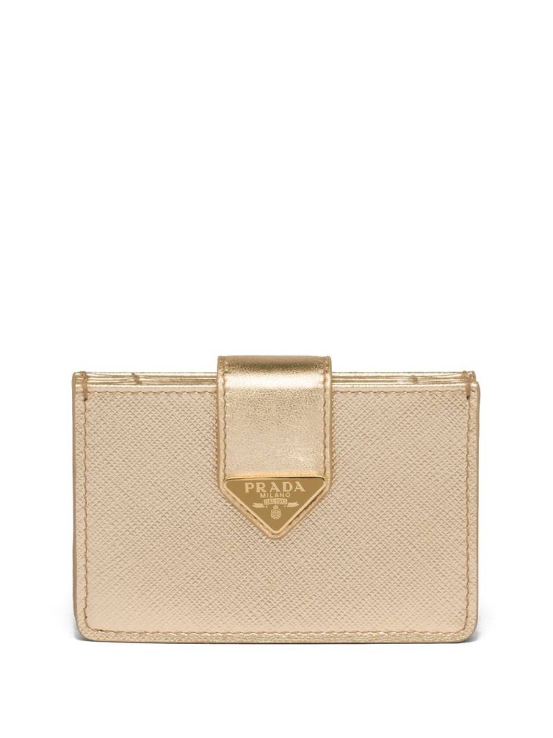 Prada Saffiano leather cardholder - Gold von Prada