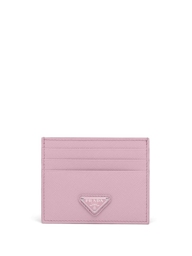 Prada Saffiano leather cardholder - Pink von Prada