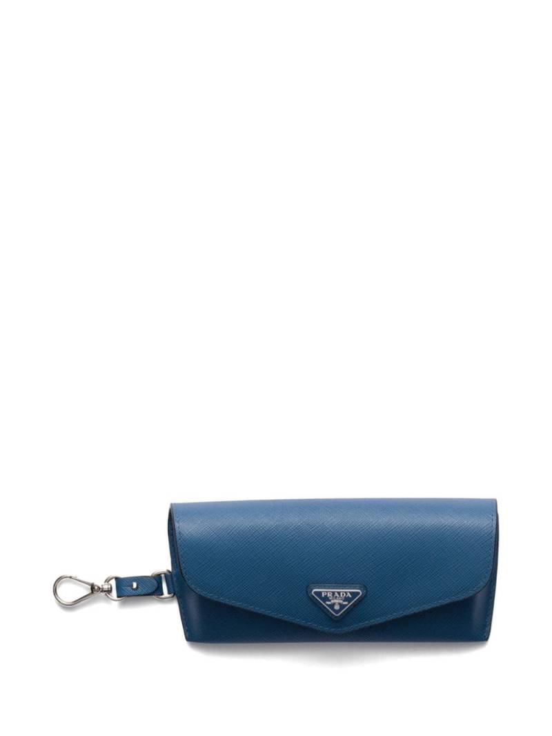 Prada Saffiano leather glasses case - Blue von Prada