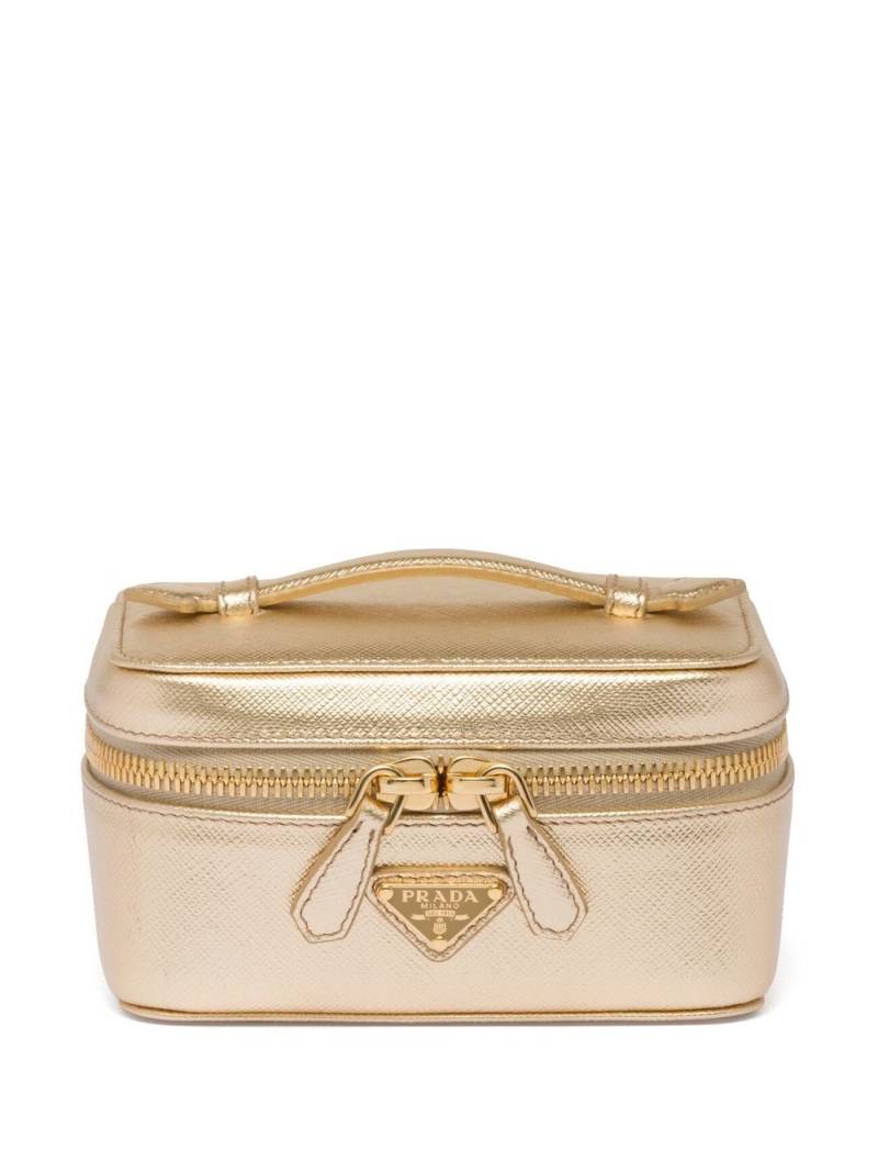 Prada leather beauty case - Gold von Prada