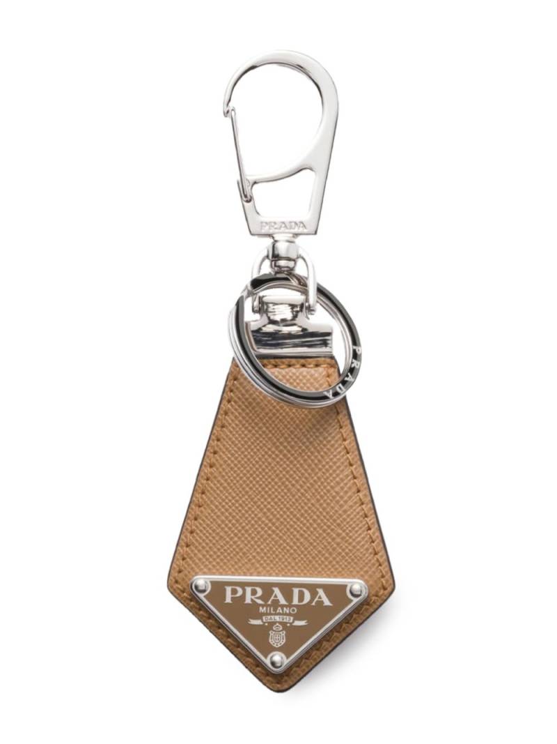 Prada Saffiano-leather keyring - Brown von Prada