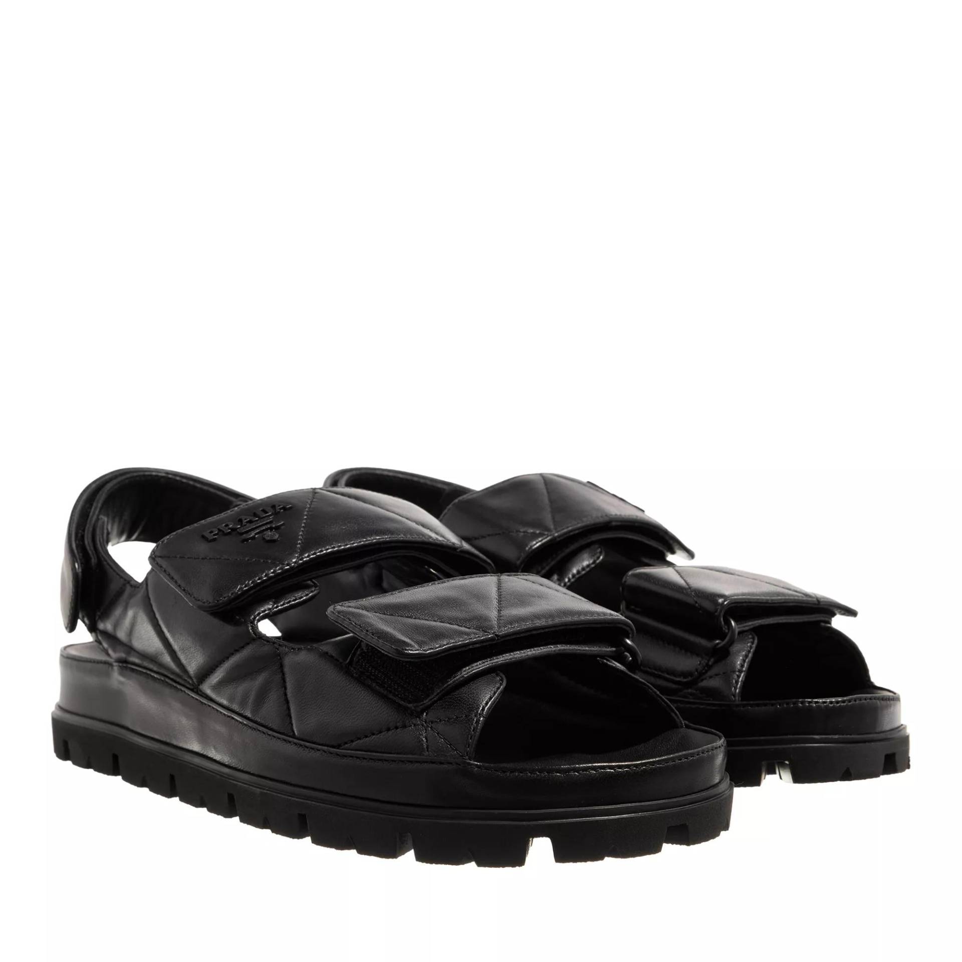 Prada Sandalen - Flat Sandals - Gr. 38 (EU) - in Schwarz - für Damen von Prada