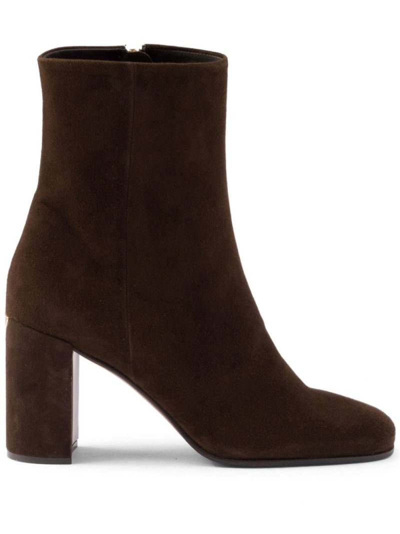 Prada Suede booties - Brown von Prada