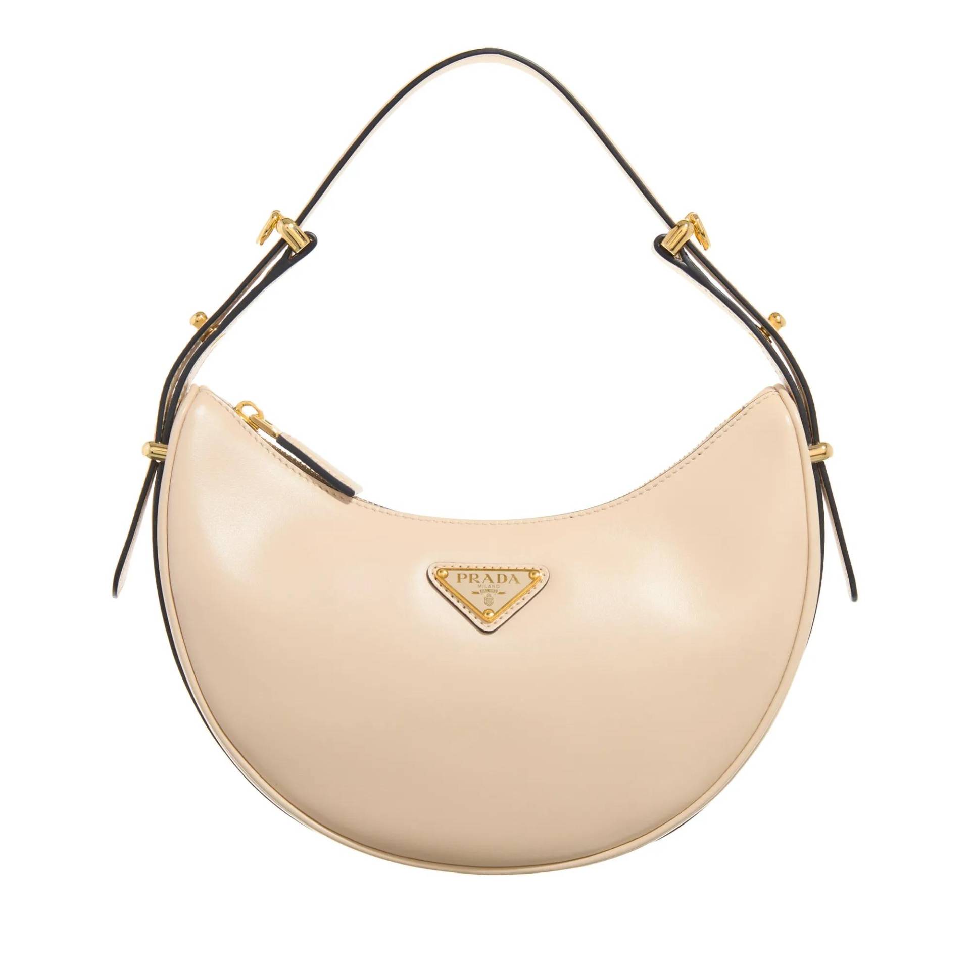 Prada Umhängetasche - Arqué Leather Shoulder Bag - Gr. unisize - in Beige - für Damen von Prada