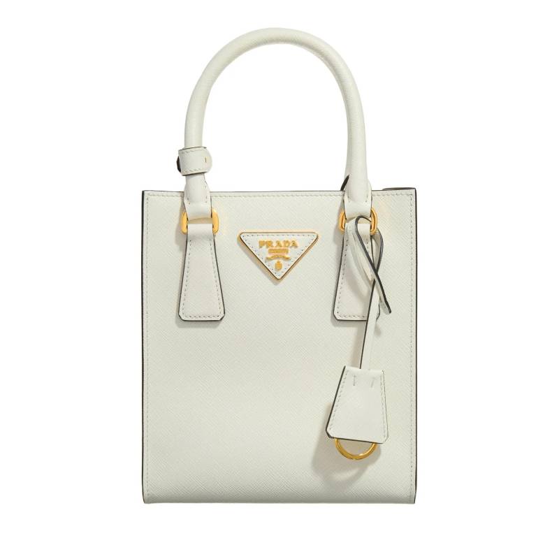 Prada Umhängetasche - Mini Tote Double Handle And Strap - Gr. unisize - in Creme - für Damen von Prada