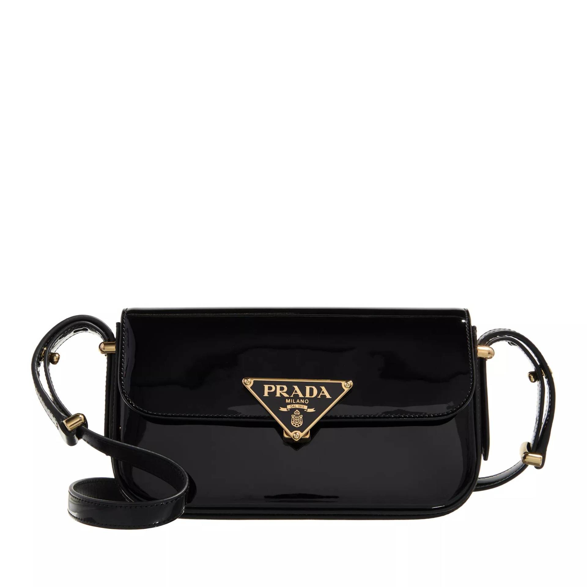 Prada Umhängetasche - Patent Leather Shoulder Bag - Gr. unisize - in Schwarz - für Damen von Prada