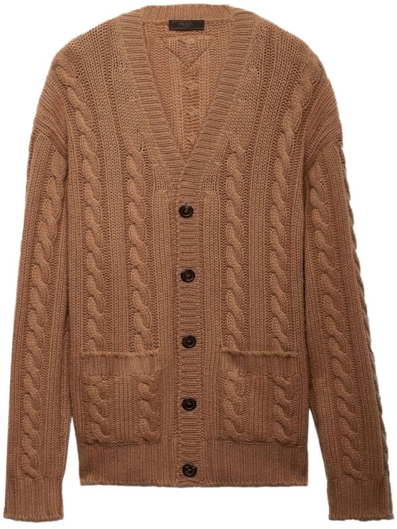 Prada V-neck cashmere cardigan - Brown von Prada