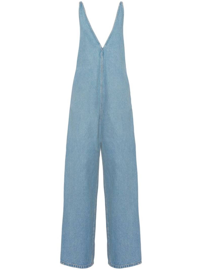 Prada V-neck denim jumpsuit - Blue von Prada