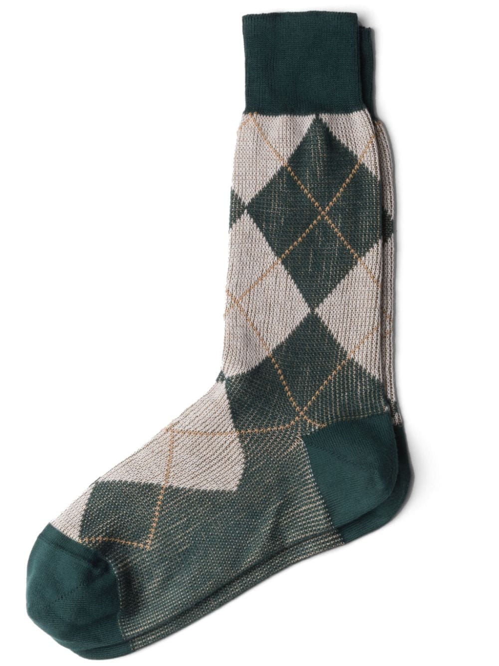 Prada argyle-pattern ankle socks - Green von Prada