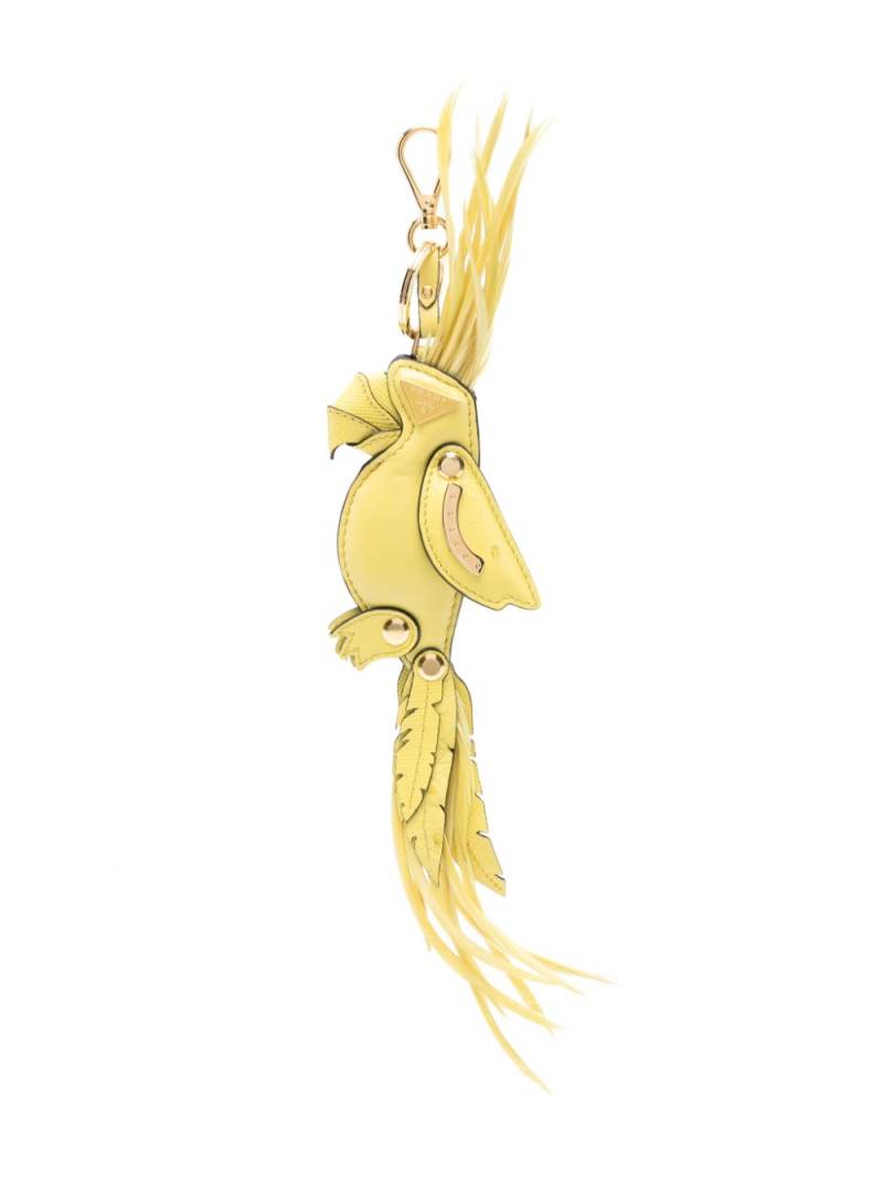 Prada bird keychain - Yellow von Prada