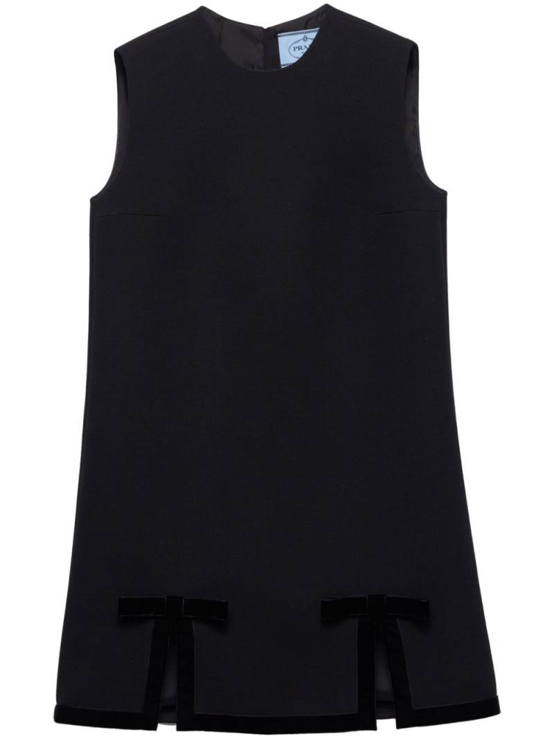 Prada bow-detail mini dress - Black von Prada