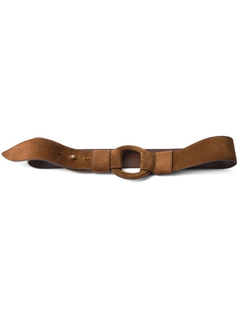 Prada buckle-fastening suede belt - Brown von Prada