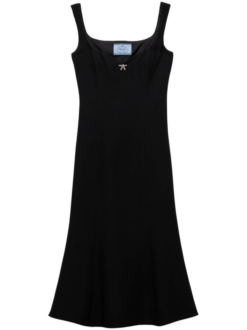 Prada cady midi dress - Black von Prada