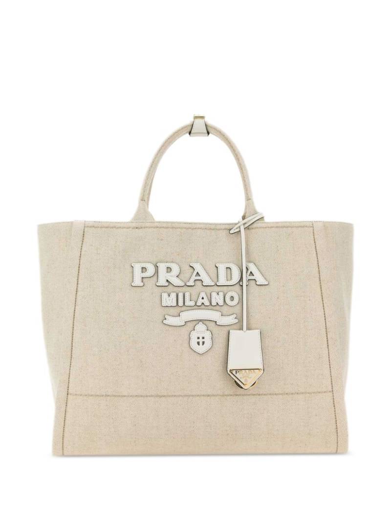 Prada canvas tote bag - Neutrals von Prada