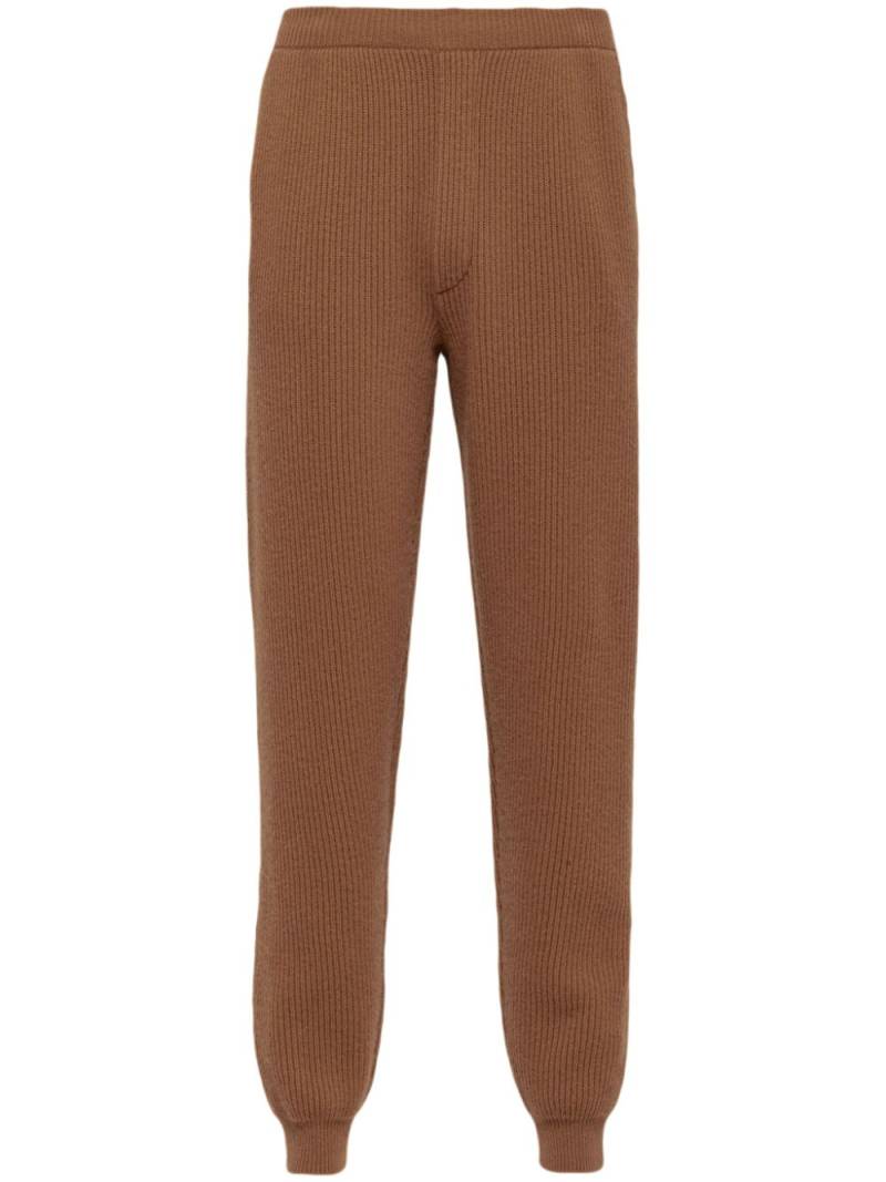 Prada cashmere tapered track pants - Brown von Prada