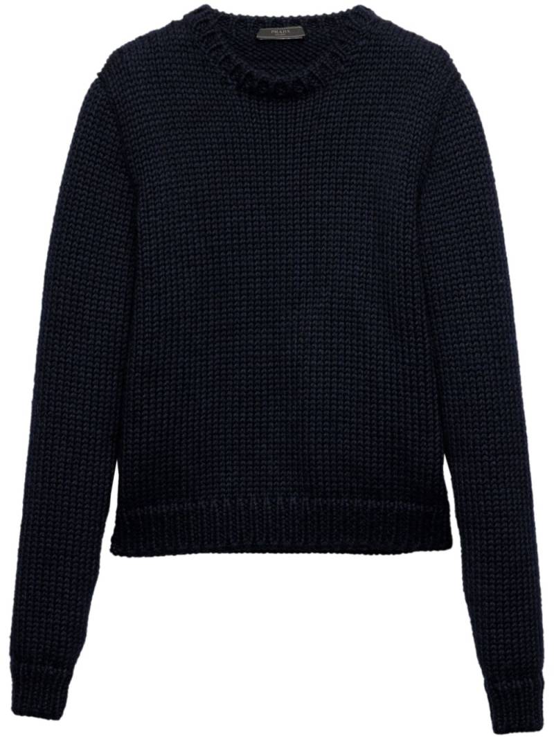 Prada chunky-knit wool jumper - Blue von Prada