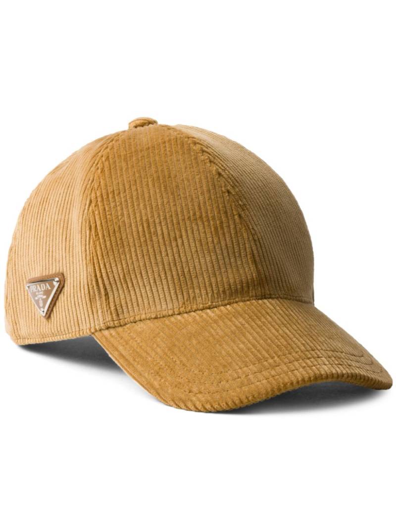 Prada corduroy baseball cap - Yellow von Prada