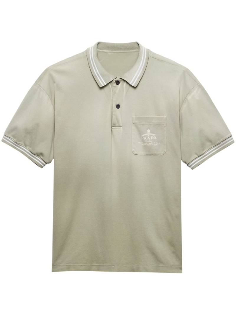 Prada cotton polo shirt - Green von Prada