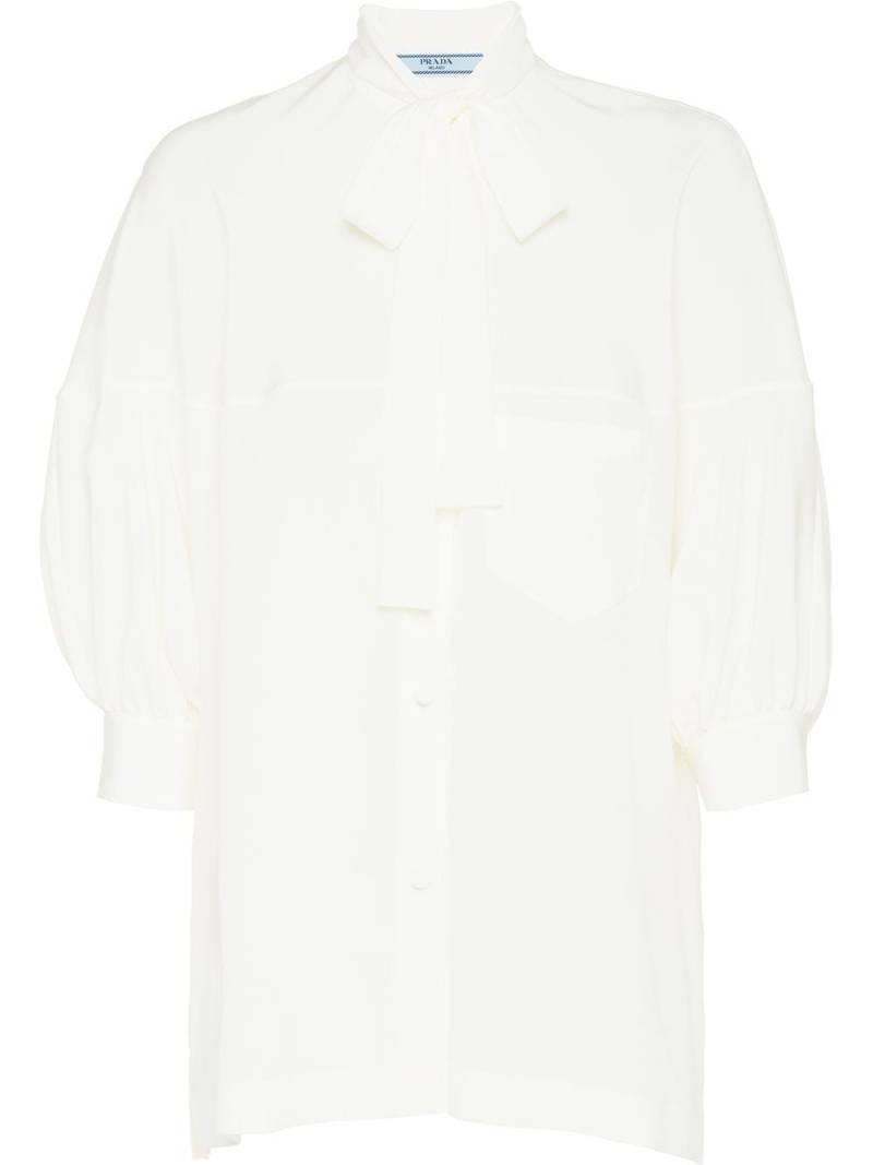 Prada crepe de chine shirt - Neutrals von Prada