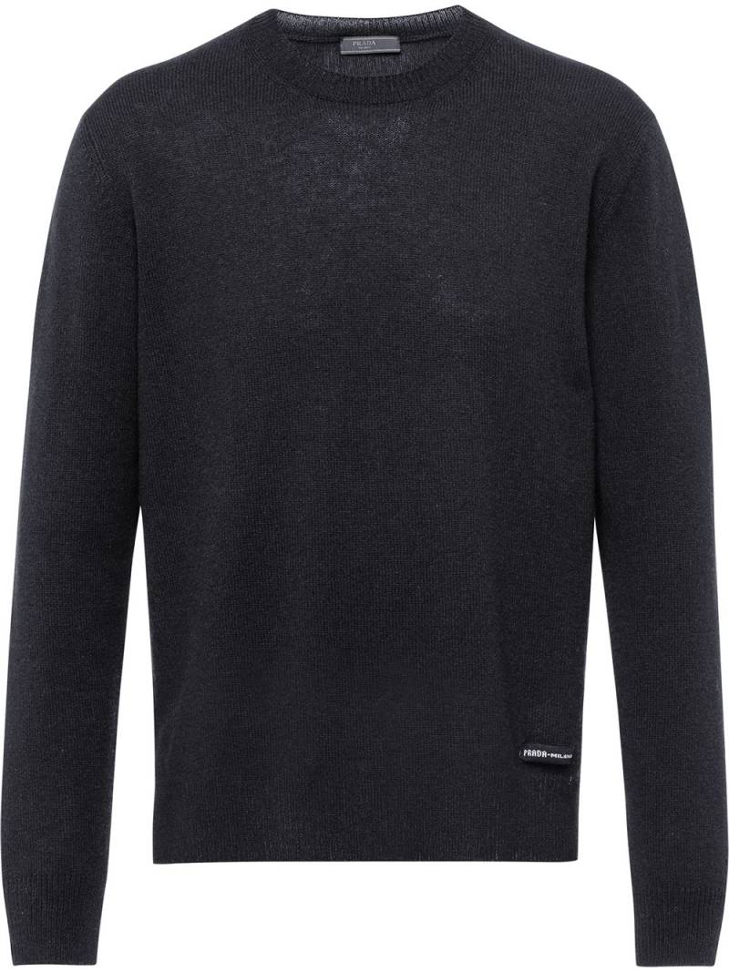 Prada crew neck cashmere jumper - Black von Prada