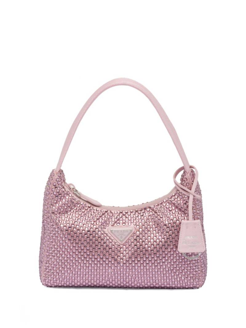 Prada Re-Edition 2000 crystal-embellished mini bag - Pink von Prada