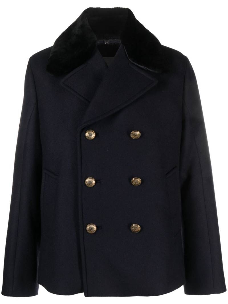 Prada double-breasted wool peacoat - Blue von Prada