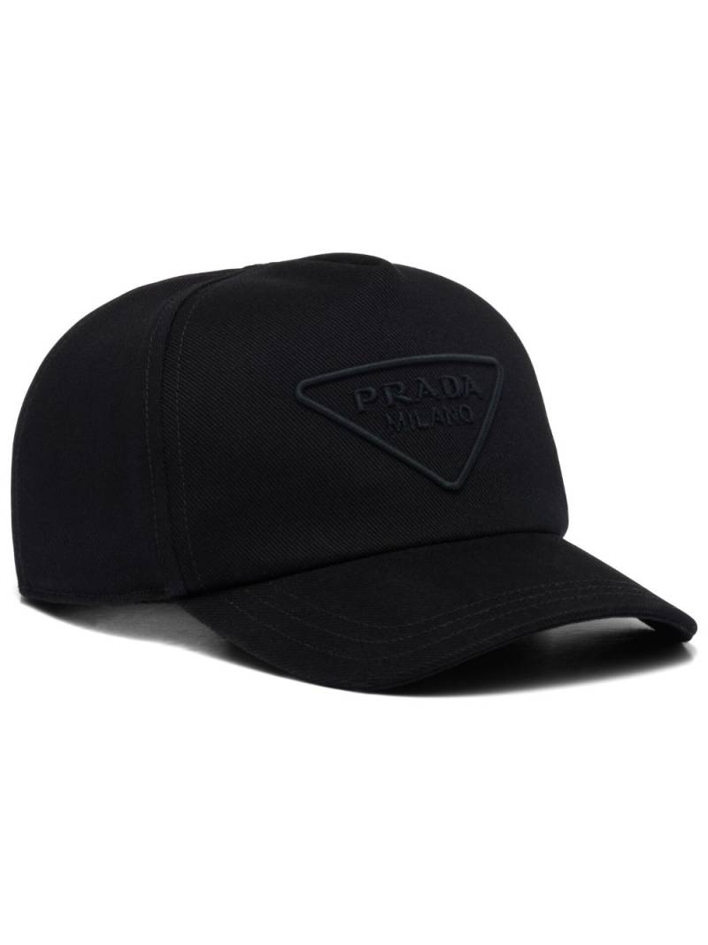 Prada logo-embroidered baseball cap - Black von Prada