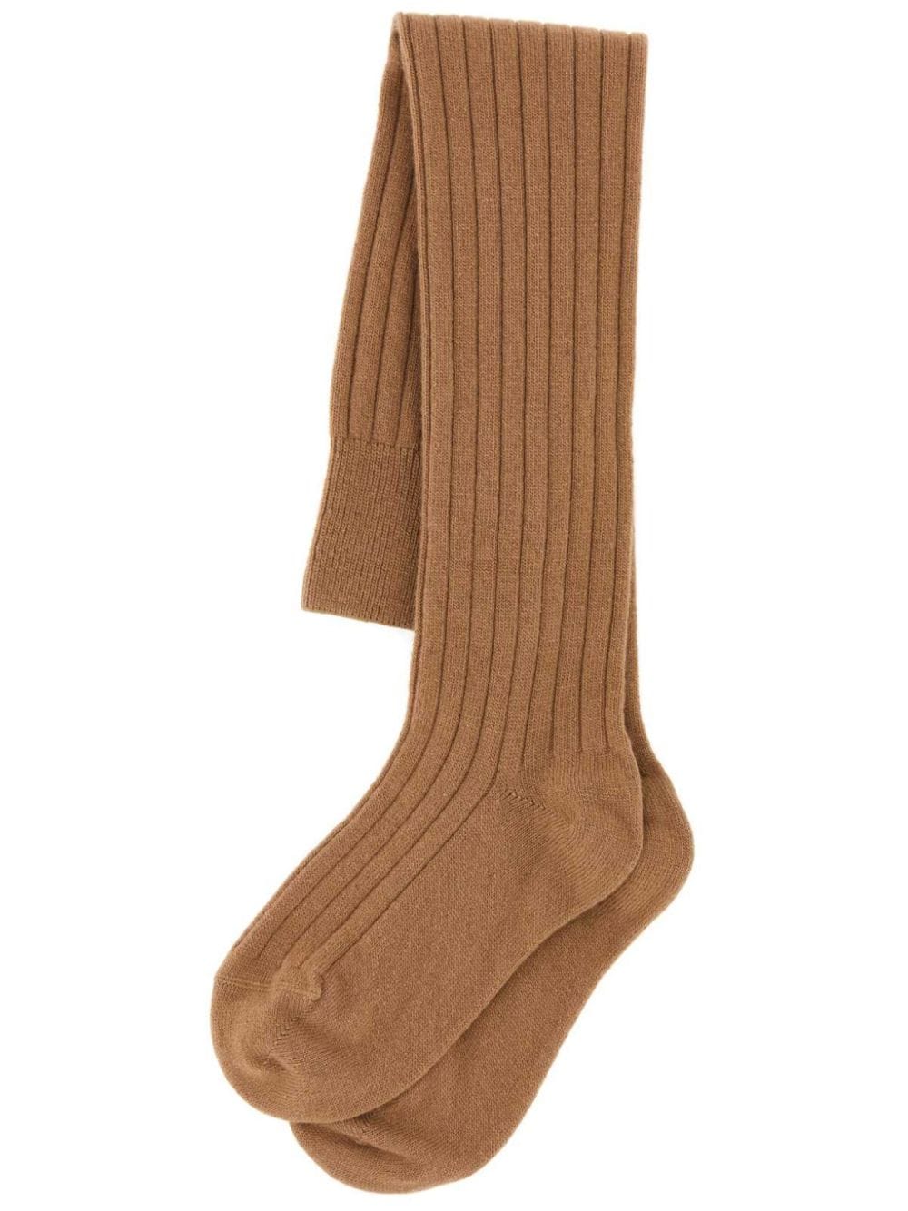 Prada embroidered-logo cashmere socks - Brown von Prada