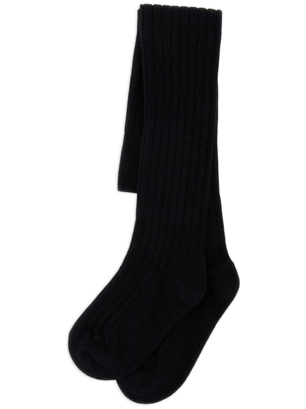 Prada embroidered-logo ribbed socks - Black von Prada