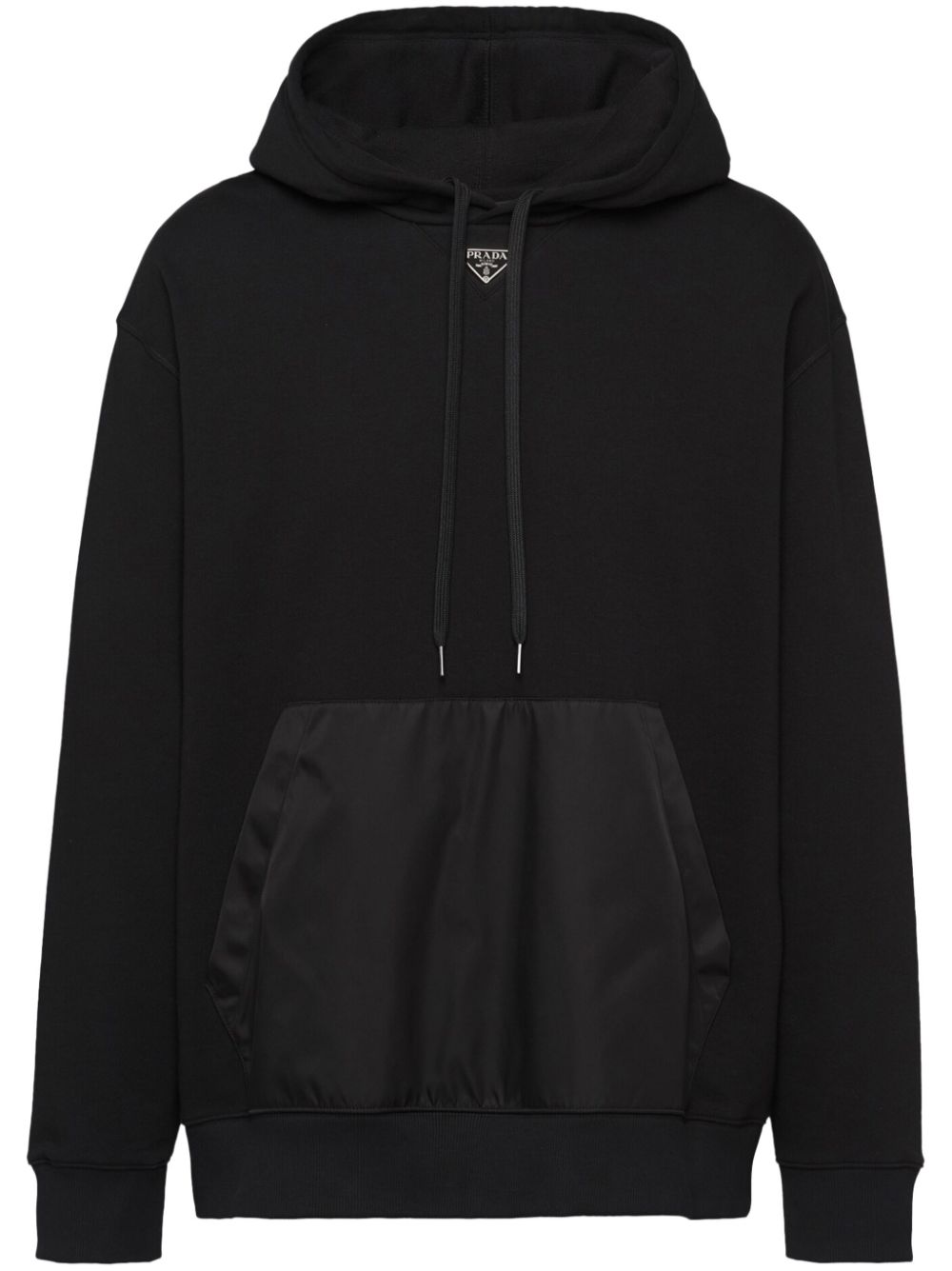 Prada triangle-logo fleece hoodie - Black von Prada