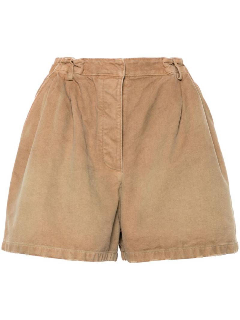 Prada flared distressed shorts - Neutrals von Prada