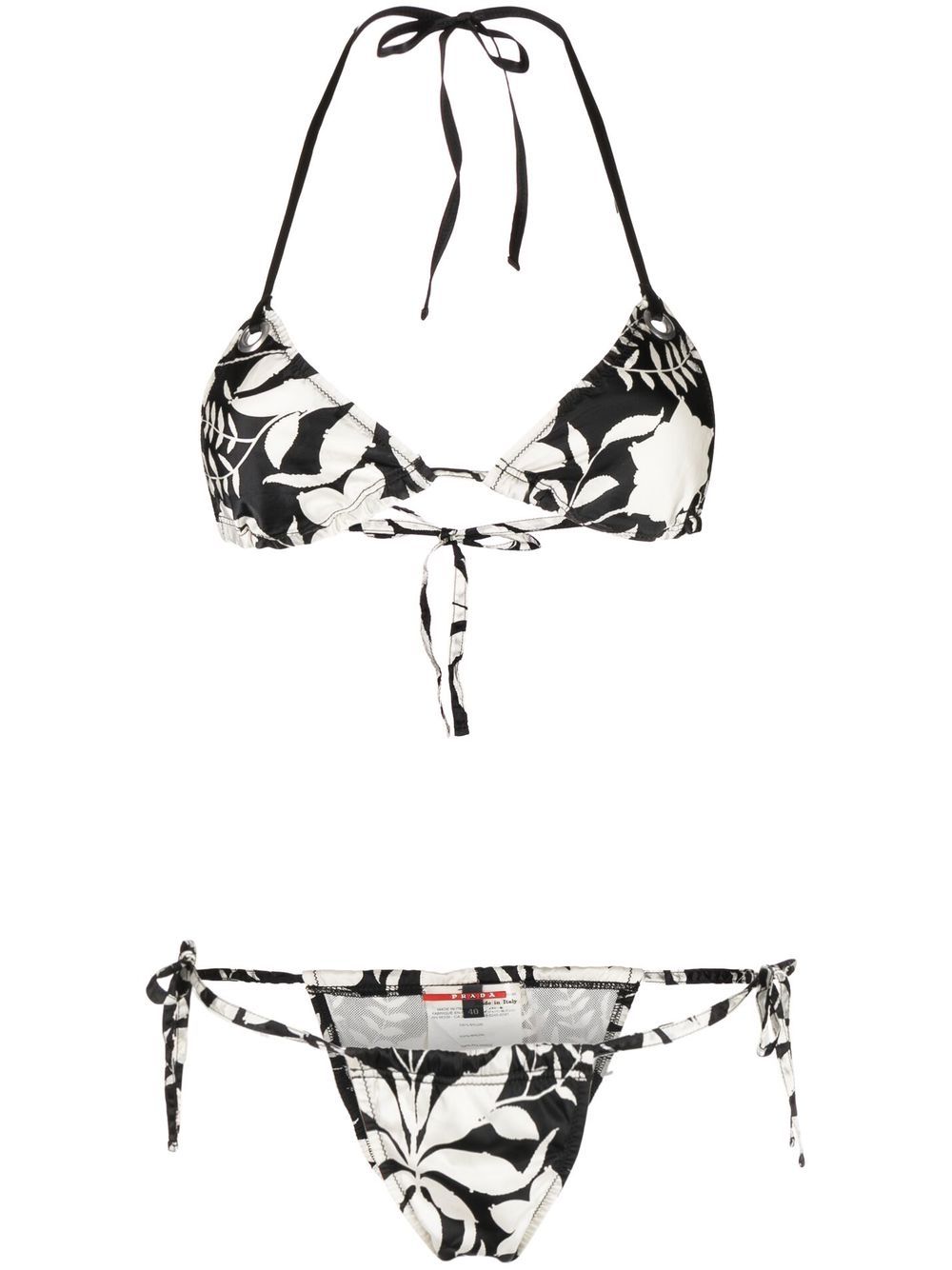 Prada floral-print bikini set - Black von Prada