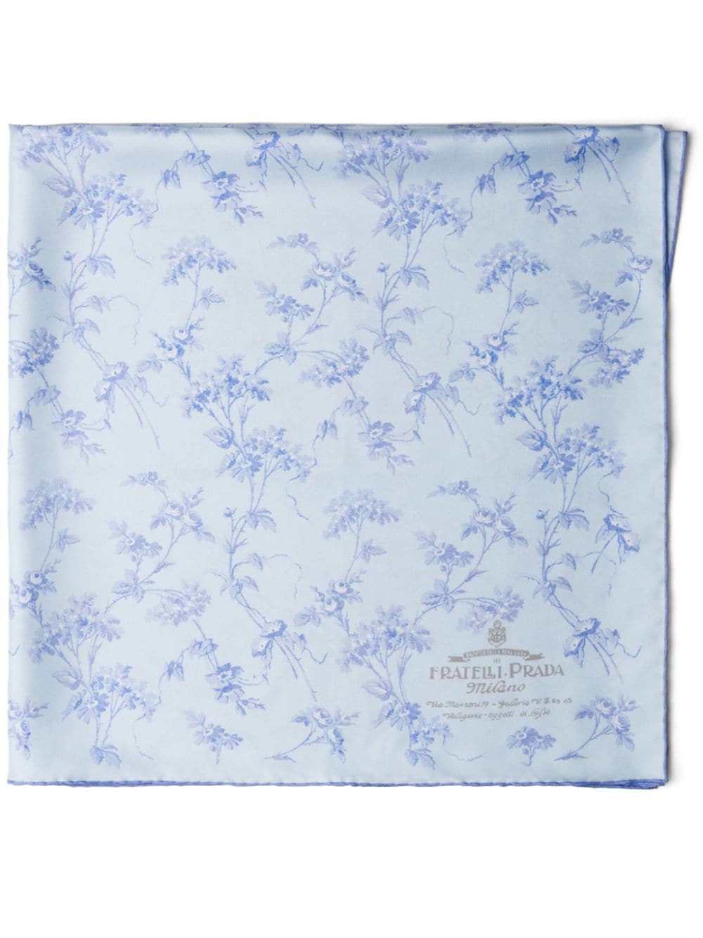 Prada floral-print silk scarf - Blue von Prada