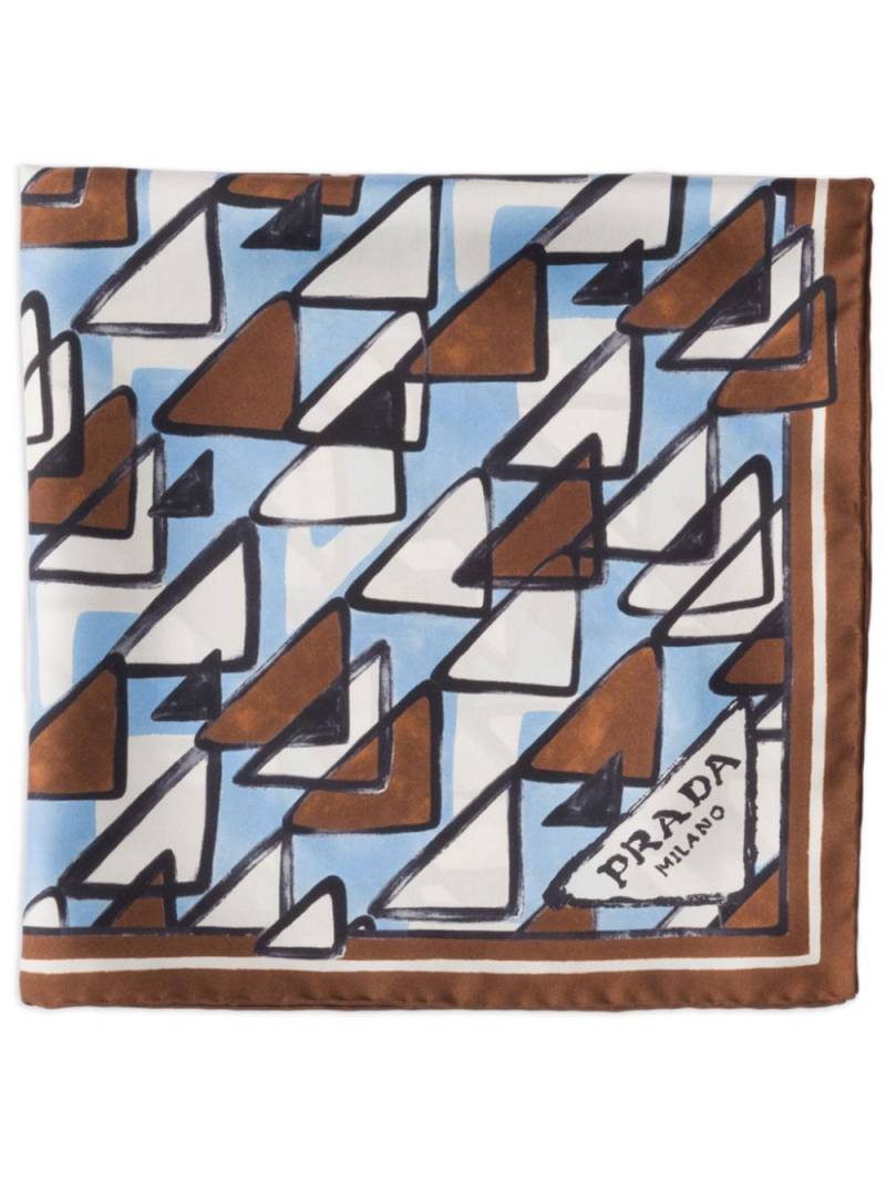 Prada geometric-print scarf - Brown von Prada