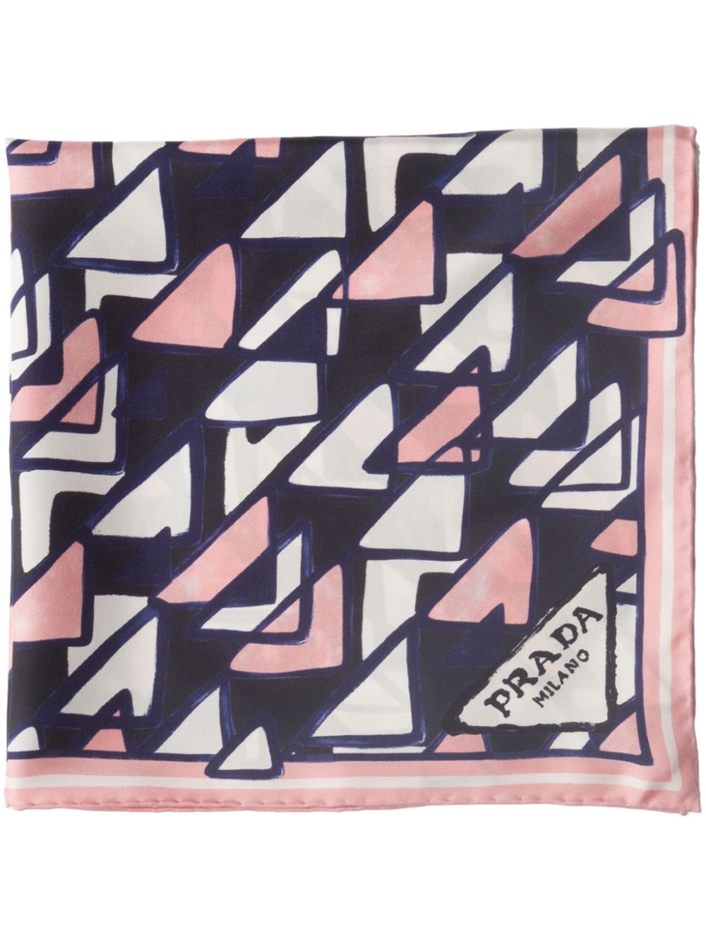 Prada geometric-print silk scarf - Black von Prada