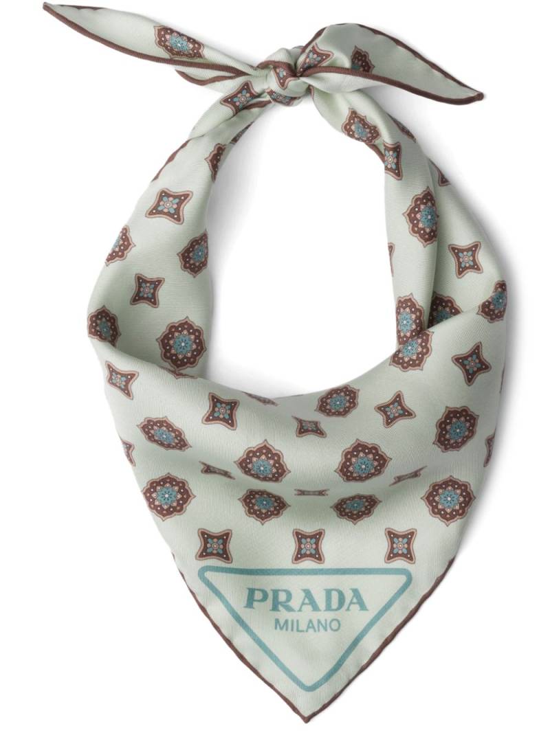 Prada paisley-print silk scarf - Green von Prada