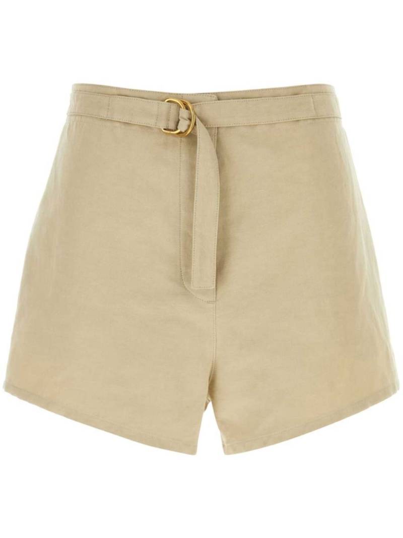 Prada high-waisted shorts - Neutrals von Prada