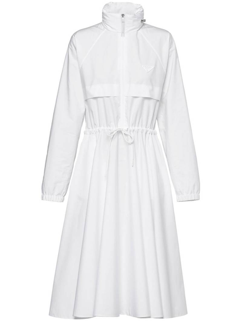 Prada hooded cotton dress - White von Prada