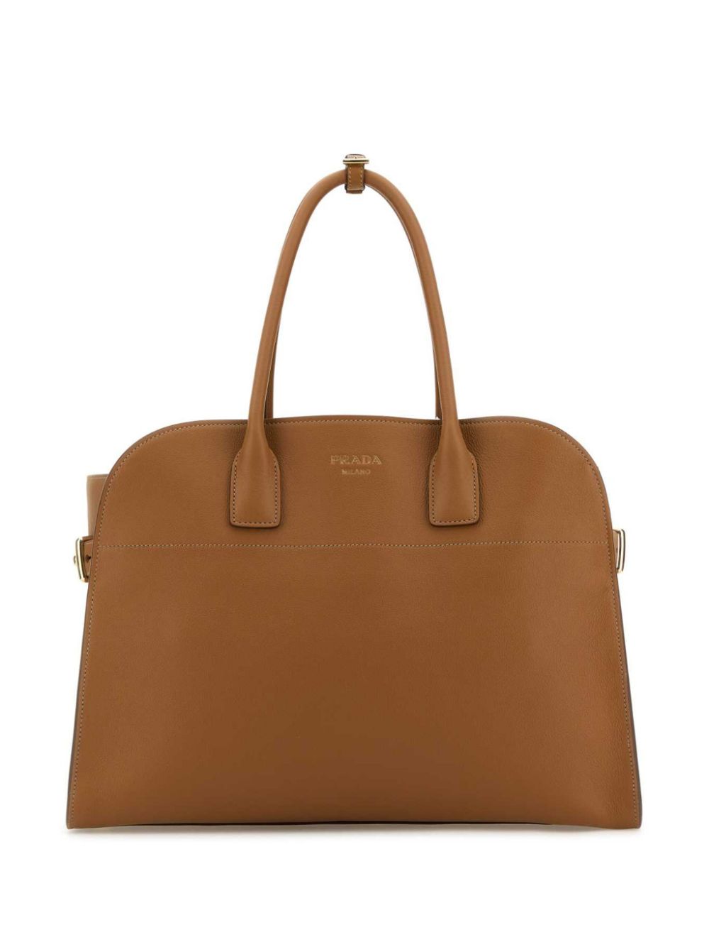 Prada large leather tote bag - Brown von Prada