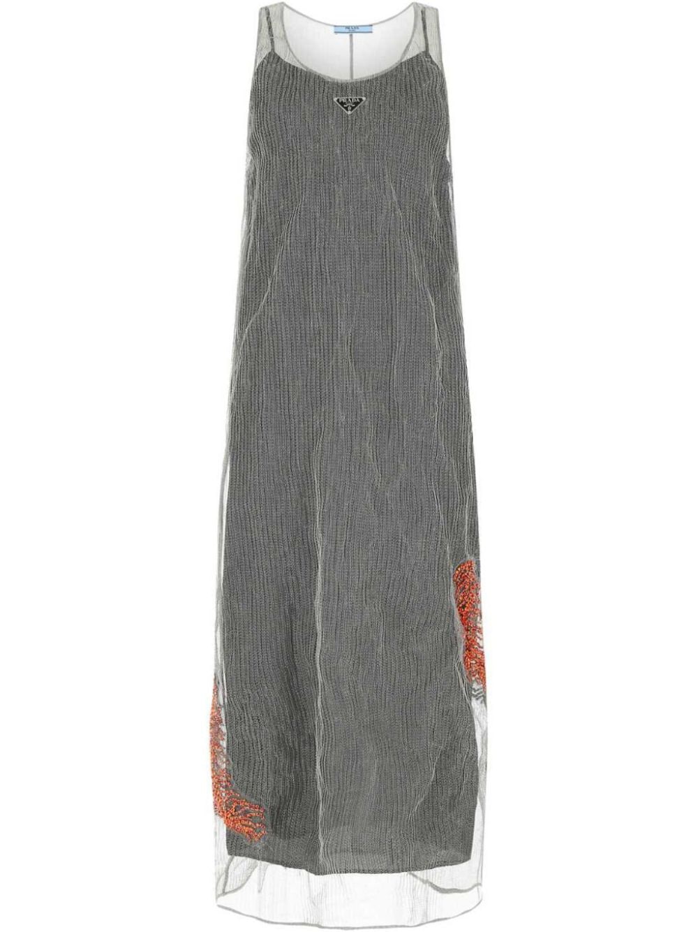 Prada layered mesh dress - Grey von Prada