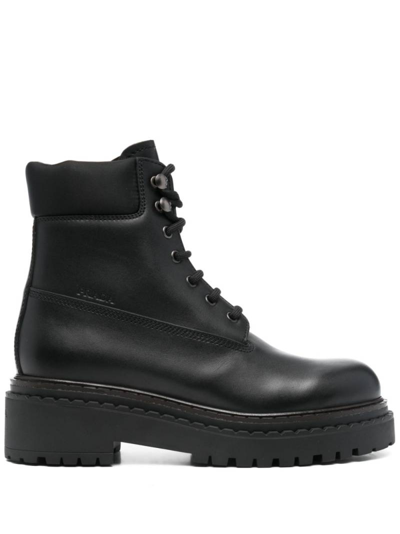 Prada leather ankle boots - Black von Prada