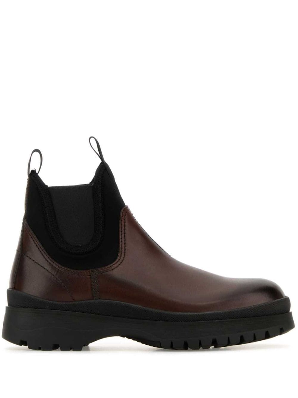 Prada leather ankle boots - Brown von Prada