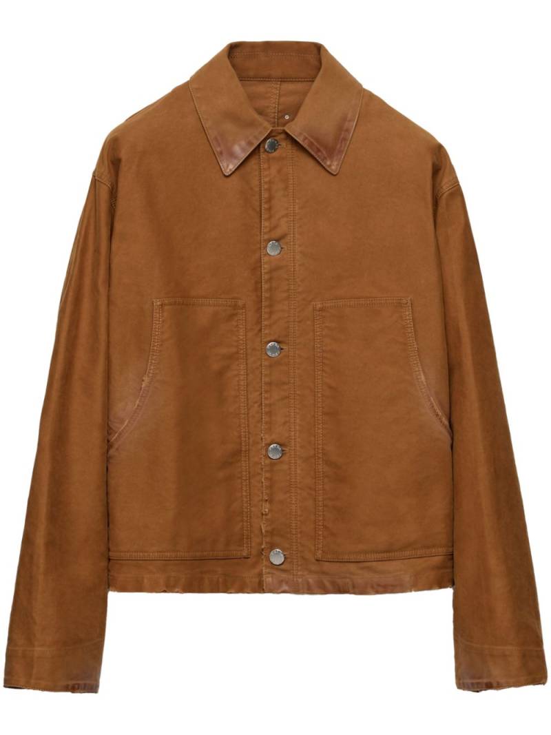 Prada moleskin blouson jacket - Brown von Prada