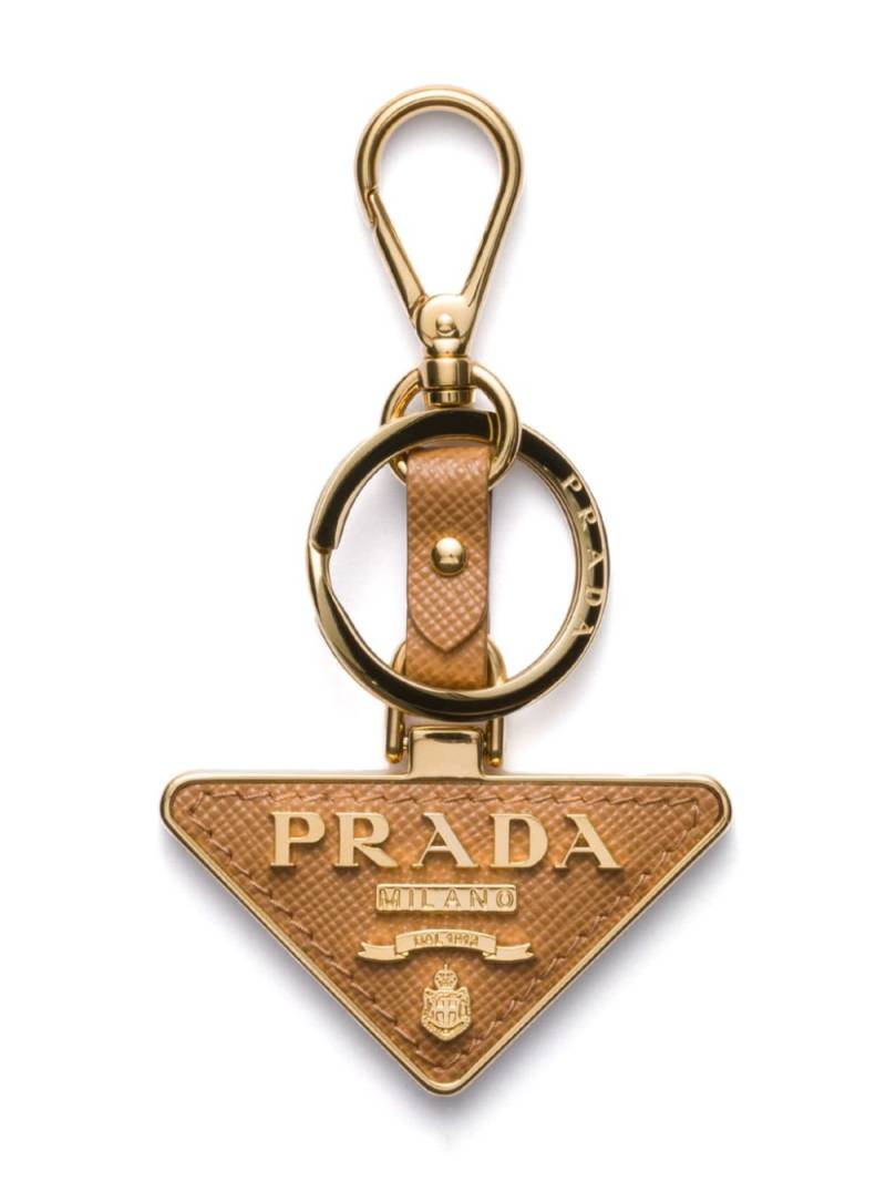 Prada leather keychain - Gold von Prada