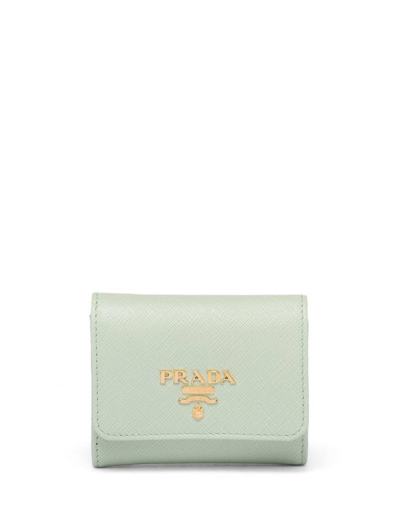 Prada leather logo-detail wallet - Green von Prada