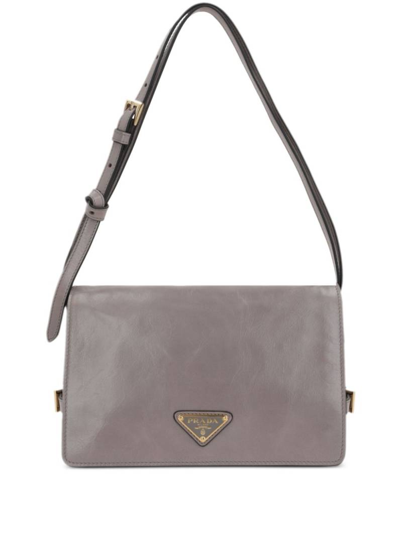 Prada leather shoulder bag - Grey von Prada